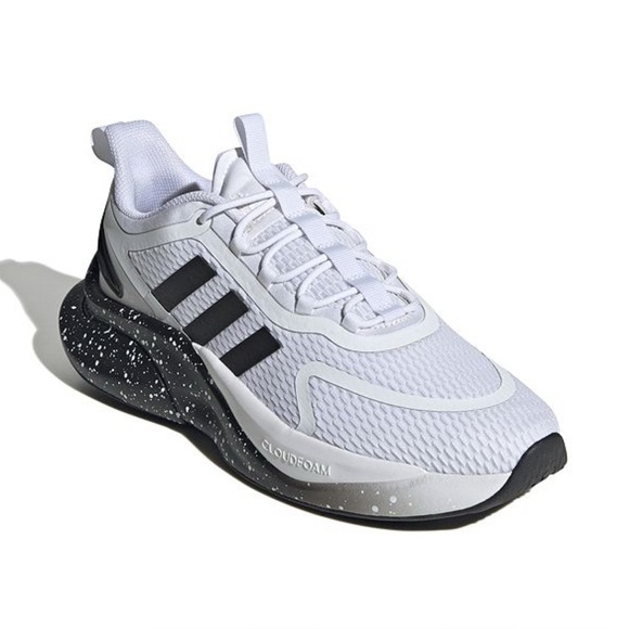 New Adidas Alphabounce+ Bounce Mens Running Shoes Sz 11 White Black Sneakers - Picture 14 of 14